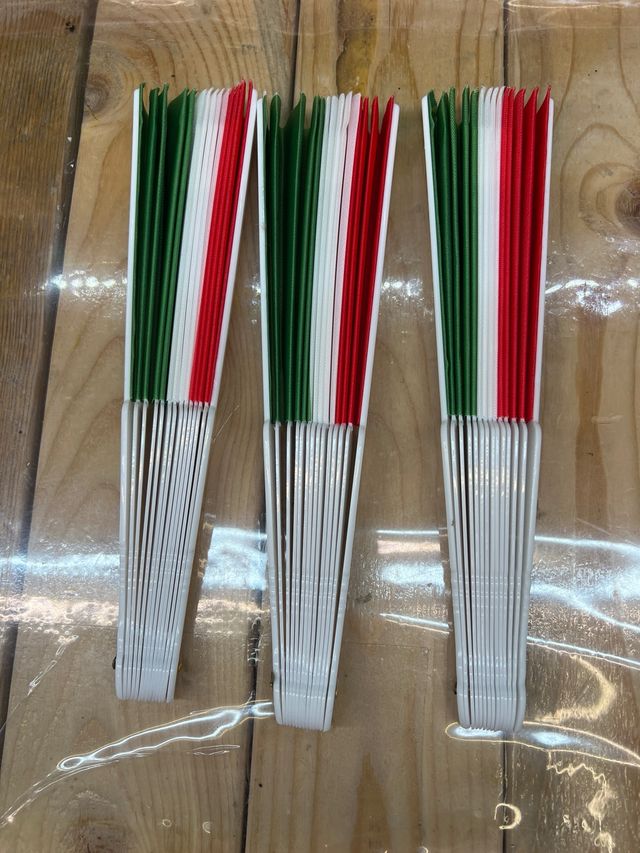 3 Ventaglio Italia bandiera verde bianco rosso