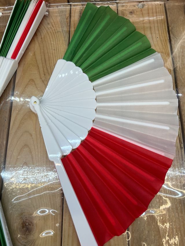3 Ventaglio Italia bandiera verde bianco rosso