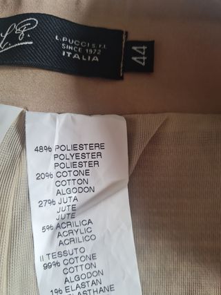 Falda recta beige Talla 42