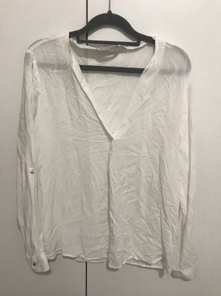 Camisa blanca manga larga