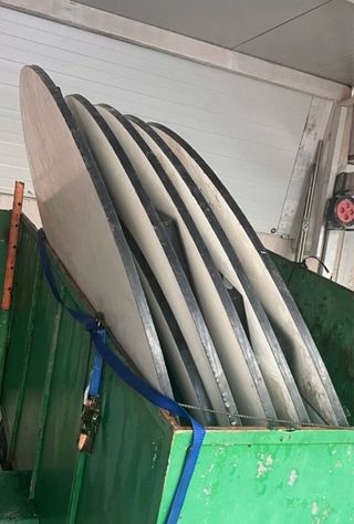 Mesa plegable redonda para eventos