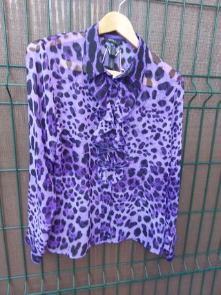 Camisa ANTEA animal print morada M