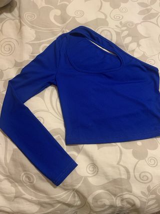 Conjunto Shein Top Azul y Marrón