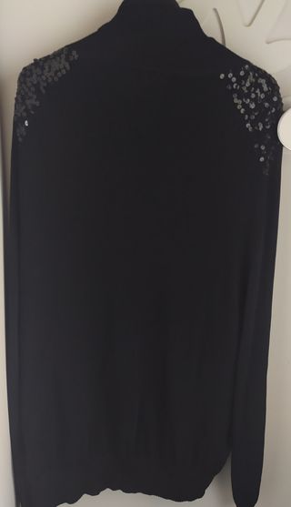 Set canotta e cardigan con paillettes