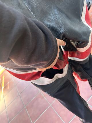 Mono de cuero para moto de 1 pieza