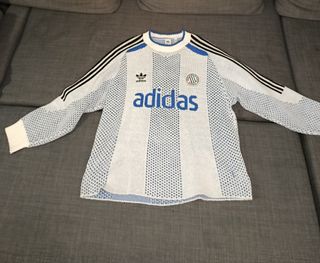 Jersey Lana Adidas Rayas Azul Blanco