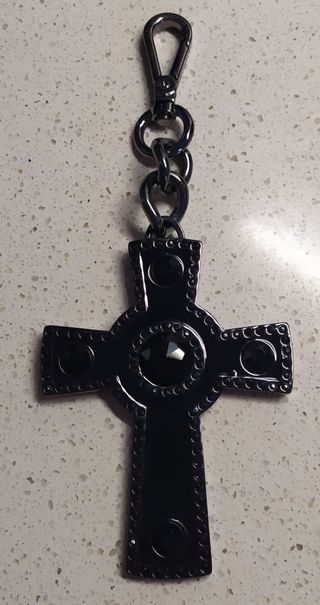 Portachiavi Croce Gotica Nera