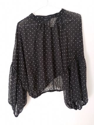 Blusa negra Lefties lunares M/38