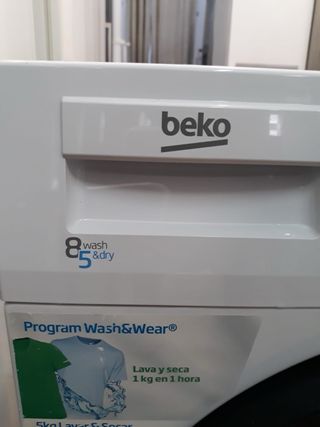 Lavadora y Secadora Beko 8+5 kg 
como nuevo 