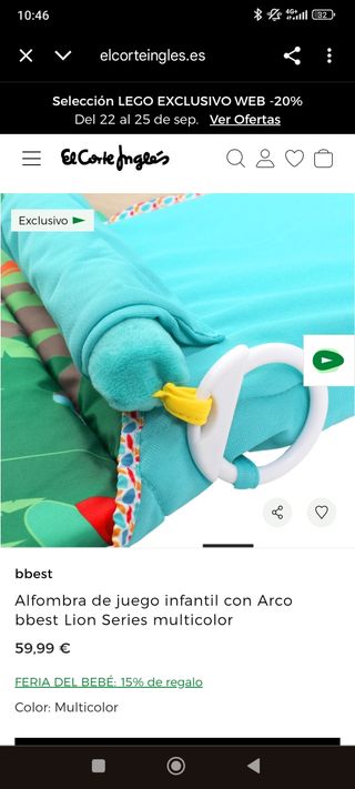 Alfombra de juego infantil BBest con arco