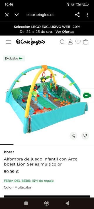 Alfombra de juego infantil BBest con arco