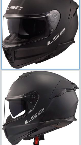 Casco LS2 StreamII Negro, con comunicador talla XL