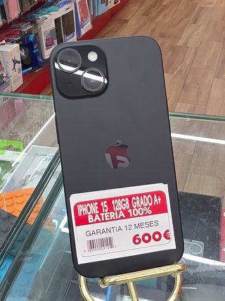 iPhone 15 128GB Grado A+ Batería 100%