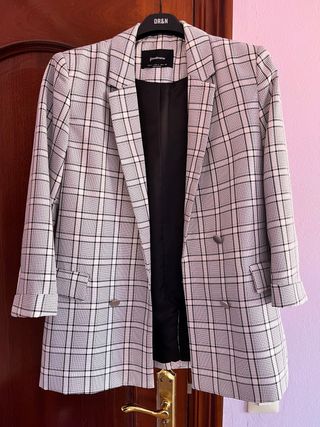 Americana cuadros Stradivarius Talla M