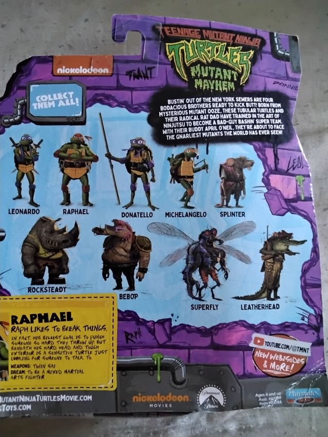 Statuetta delle tartarughe ninja di Raphael Mutant Mayhem