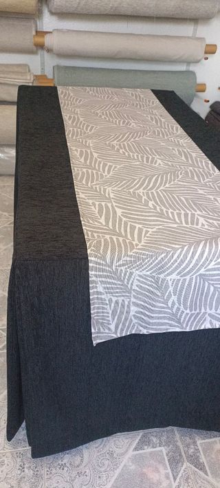 Ropa de mesa camilla invierno negra y gris