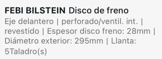 Discos Freno Mercedes W204 S204