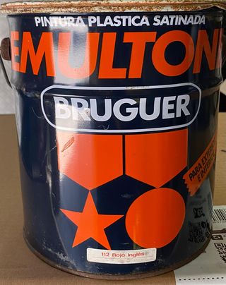 Vernice plastica satinata Emultone rosso inglese 4L