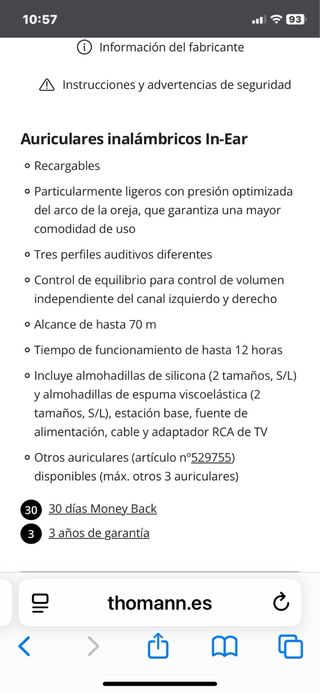 Auriculares In-Ear Sennheiser Negros