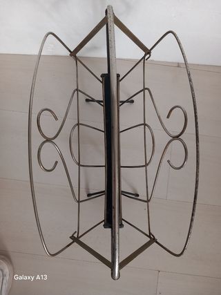 Portariviste vintage anni '60 metallo e legno