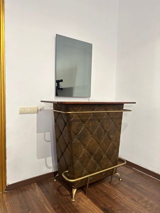 Barra de bar vintage KARE Piel y Madera