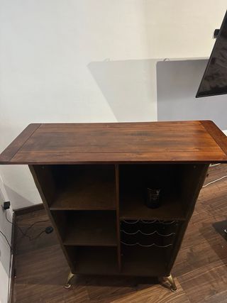 Barra de bar vintage KARE Piel y Madera