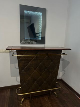 Barra de bar vintage KARE Piel y Madera