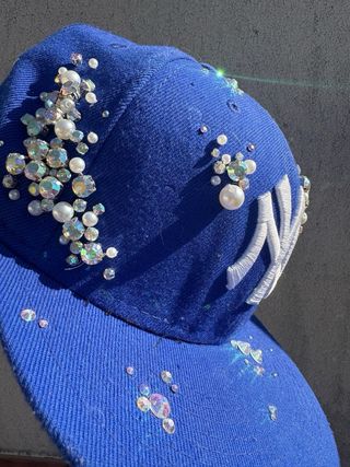 Cappellino New Era Blu Custom Strass