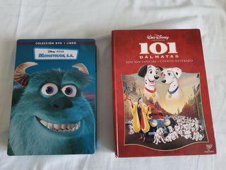 Colección DVD y Libro Monstruos S.A. + 101 Dálmata