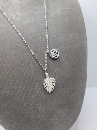 Collar hoja y árbol de la vida 