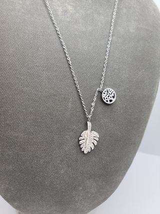 Collar hoja y árbol de la vida 