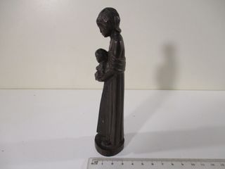 NO ENVÍO - ANTIGUA VIRGEN ÁFRICA COLONIAL DE ÉBANO