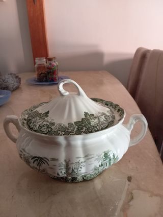 Sopera Cartuja Verde y Blanca