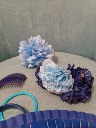 Pack Flamenca Azul celeste y azul marino