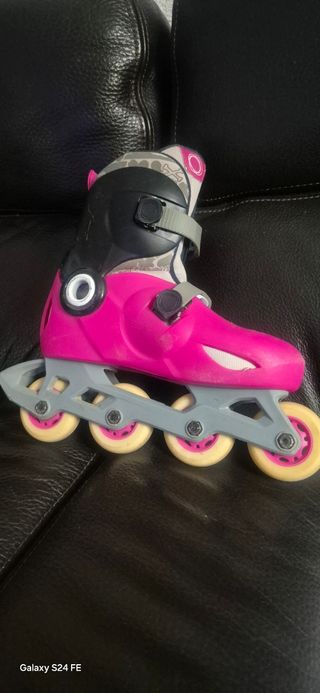 Patines en línea rosas para niña