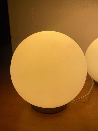 Coppia Lampade Design Vetro Opalino Ideal Lux