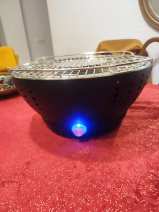 Barbacoa Camping Negra y Plateada