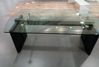 OPORTINIDAD Mesa salón cristal, metal, madera 