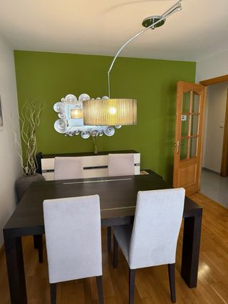 Lámpara colgante moderna metal y tela