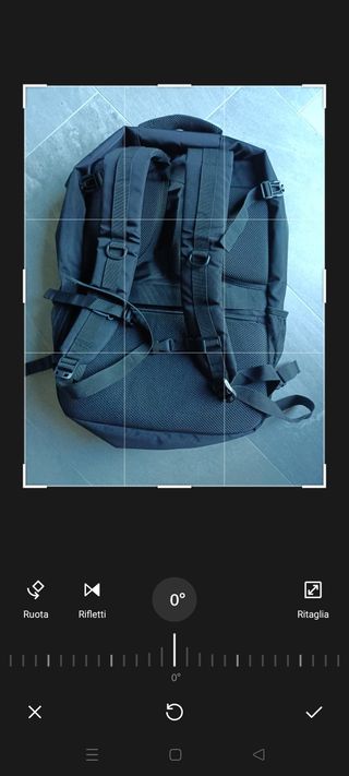 Zaino nero da cappelliera usato una volta