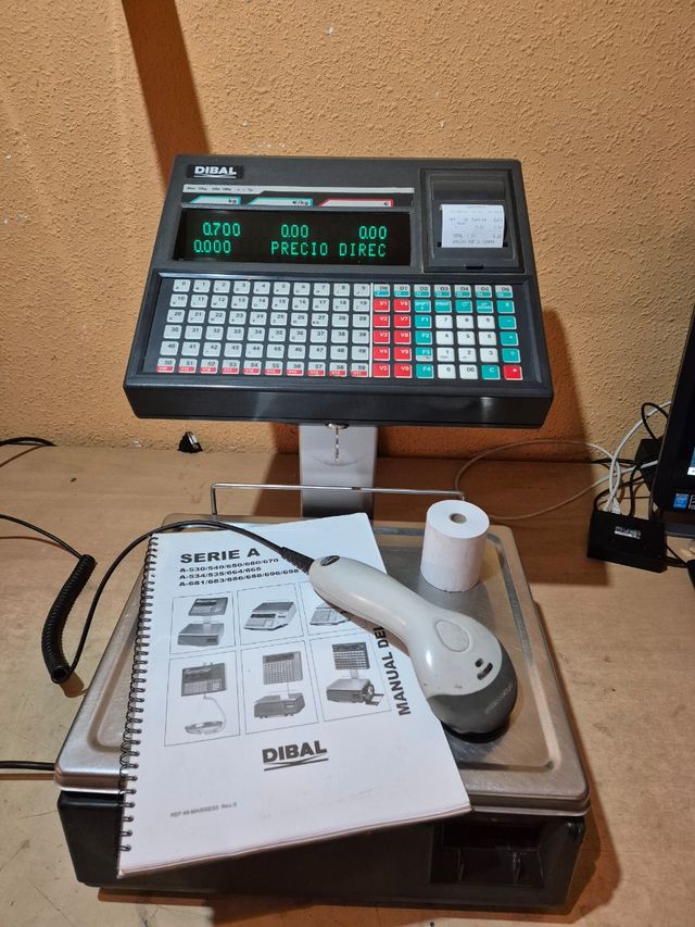 Báscula Dibal con escáner y ticket GARANTIA