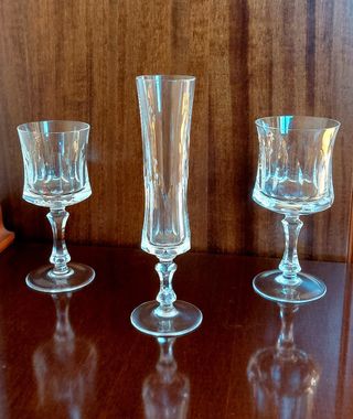 Set Bicchieri cristallo + Brocca + tappo "non sped