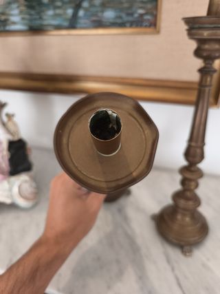 Candelabros barrocos de latón