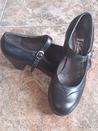 Zapatos Flamenco Gallardo Talla 36 Negros