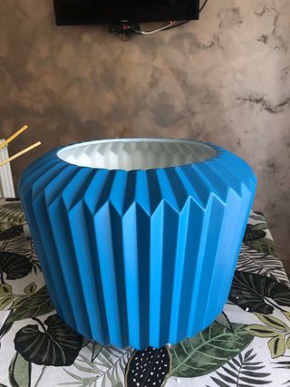Lampada sospensione Plumcake blu 38x38