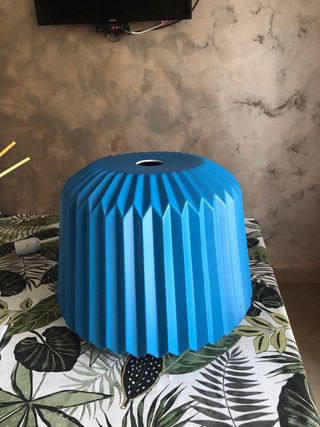 Lampada sospensione Plumcake blu 38x38