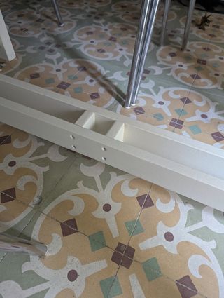 Mesa comedor extensible teca blanca