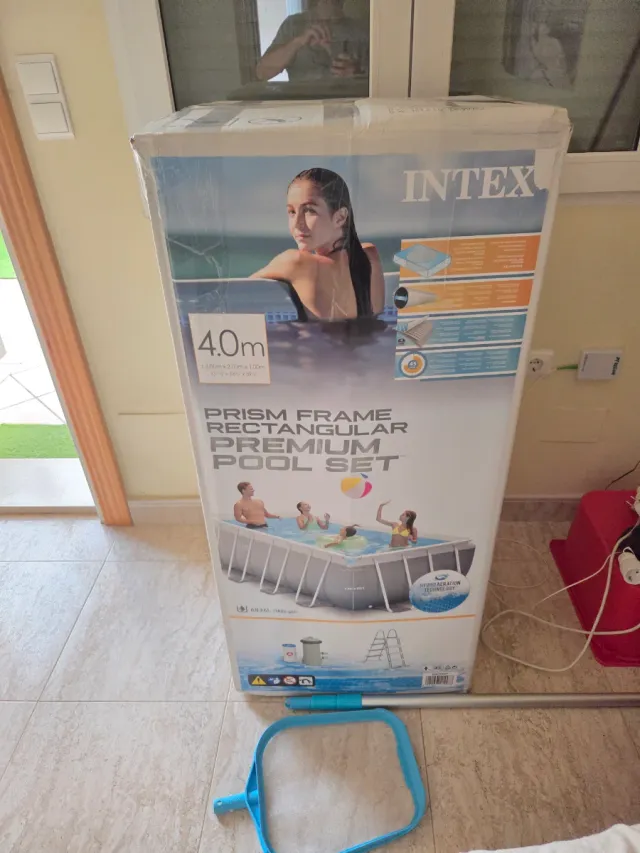 Piscina desmontable con escalera 4x2x1