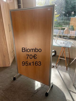 Biombo separador con ruedas 95x163