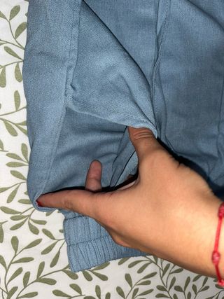 Bermuda azul claro lino mujer Talla S